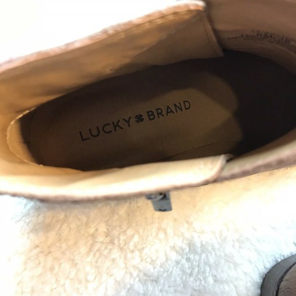 Lucky 6 Bryton Bootie Brown Leather Double Zip - Picture 5 of 8